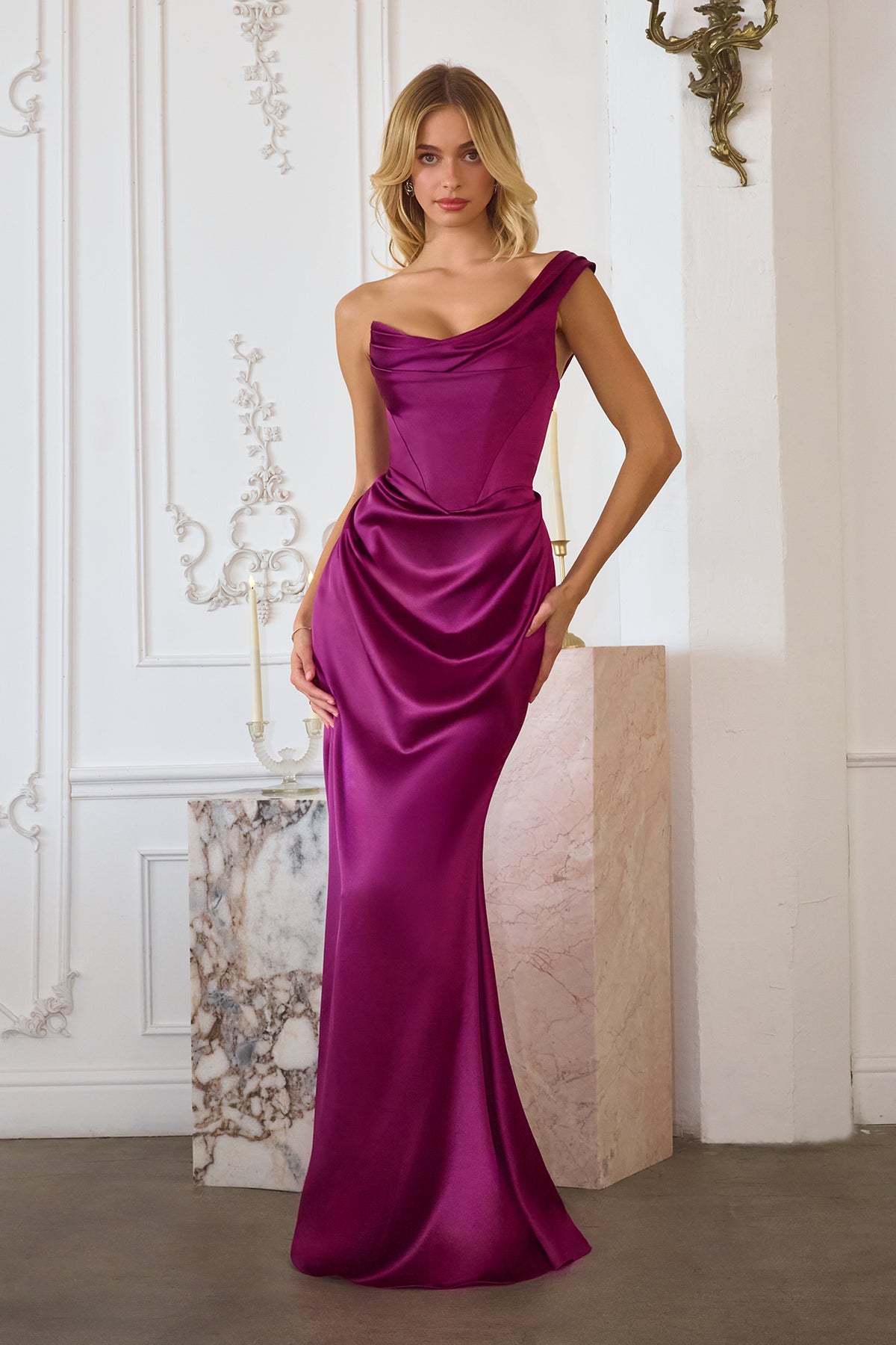 27T7 gown in Berry