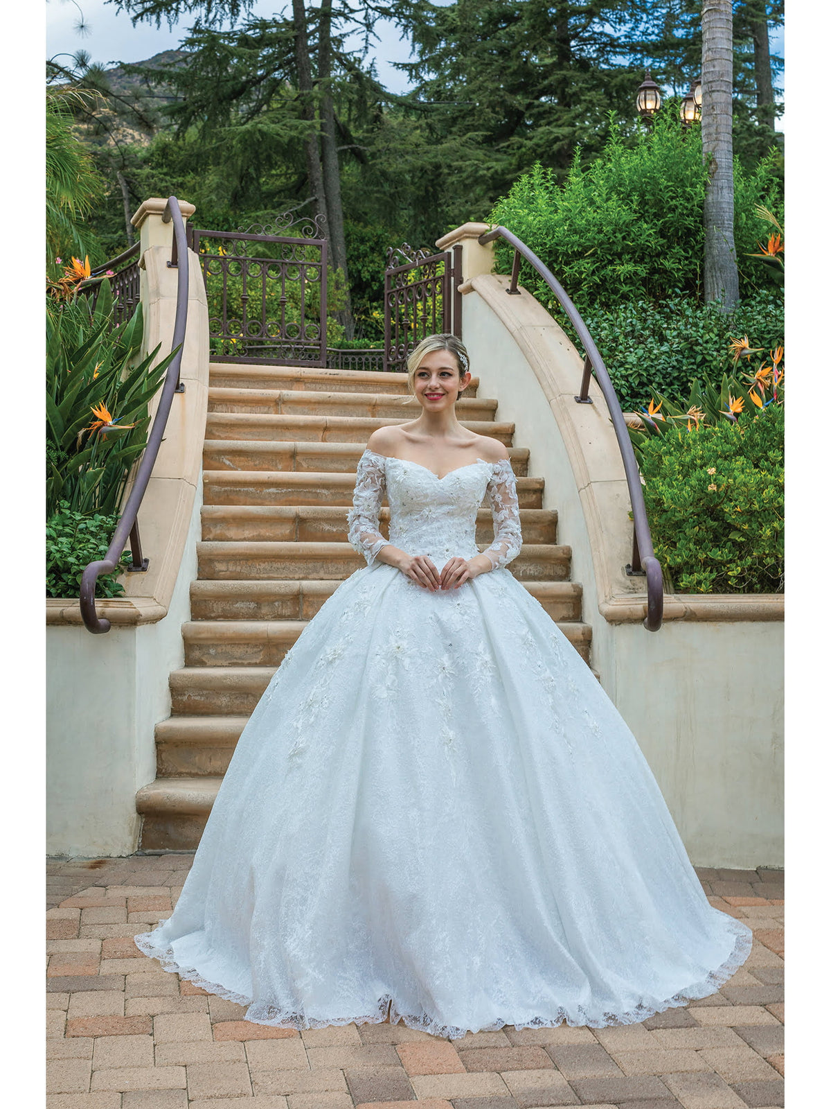Dancing Queen 0165 wedding dress in off white, front view