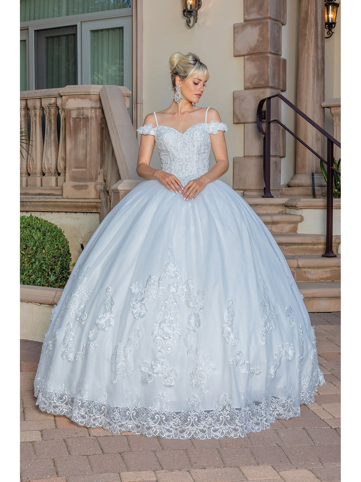Dancing Queen 0257 wedding dress in off white, front view