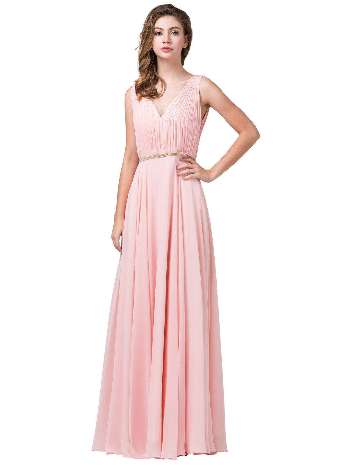 Dancing Queen 2588 prom dress in blush, additional view