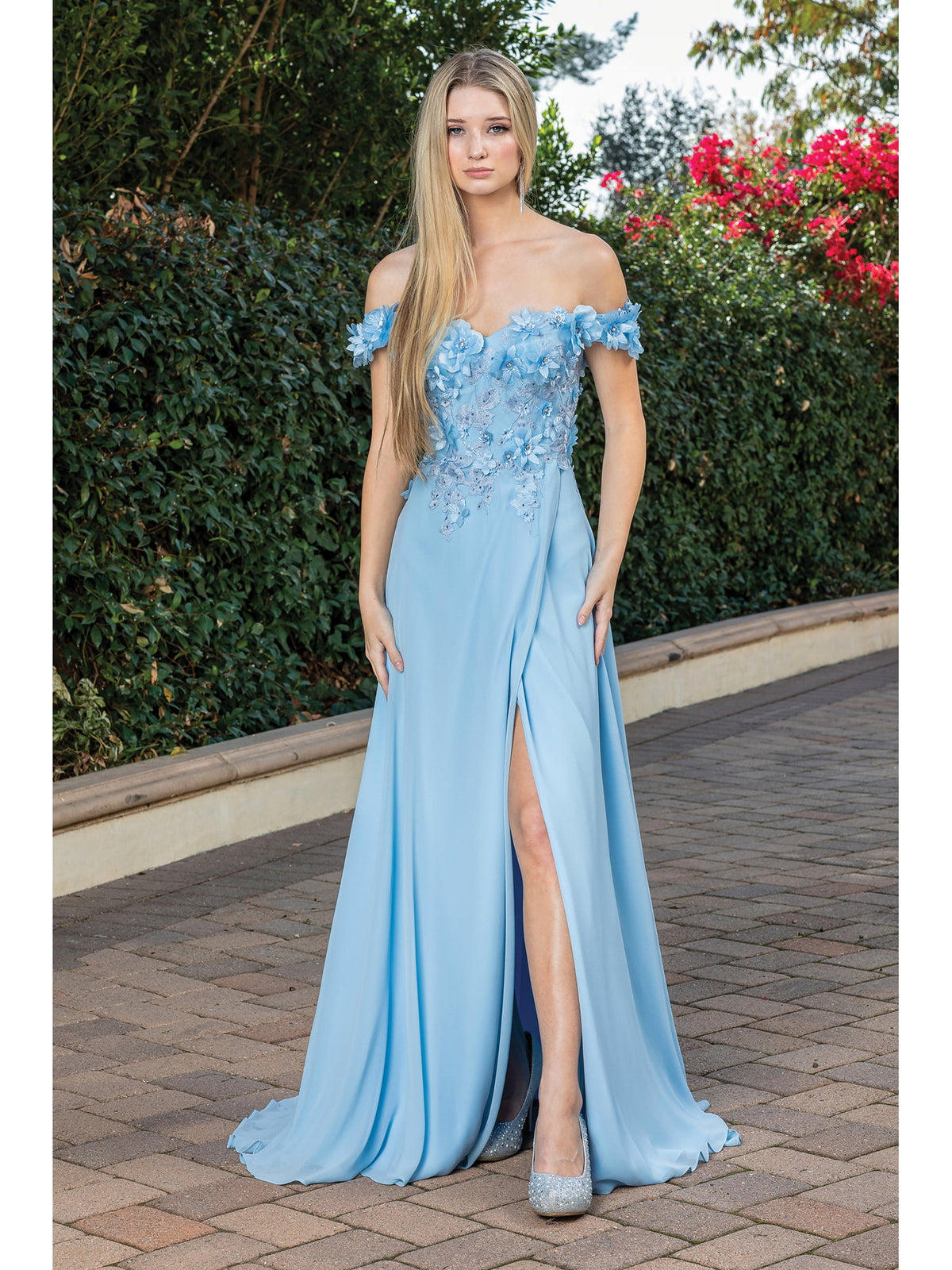 Dancing Queen 4268 prom dress in bahama blue, additional view