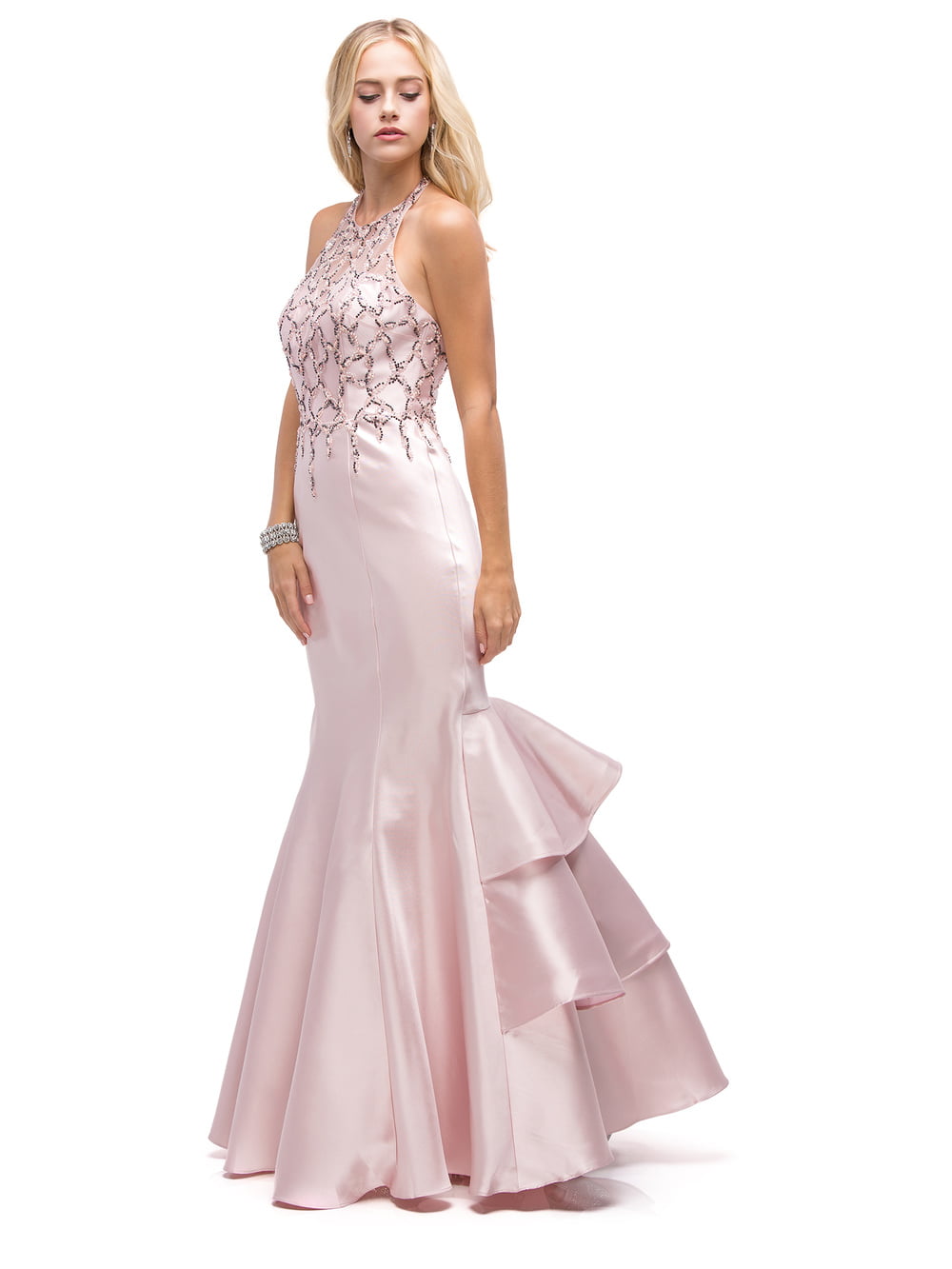 Dancing Queen 9910 prom dress in blush, front view
