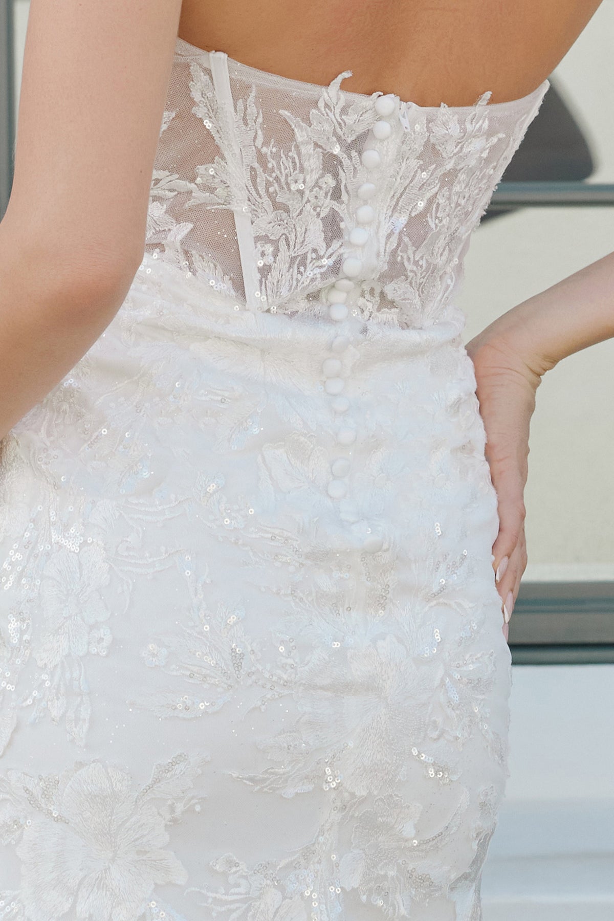 Beatrice wedding dress in Diamond White
