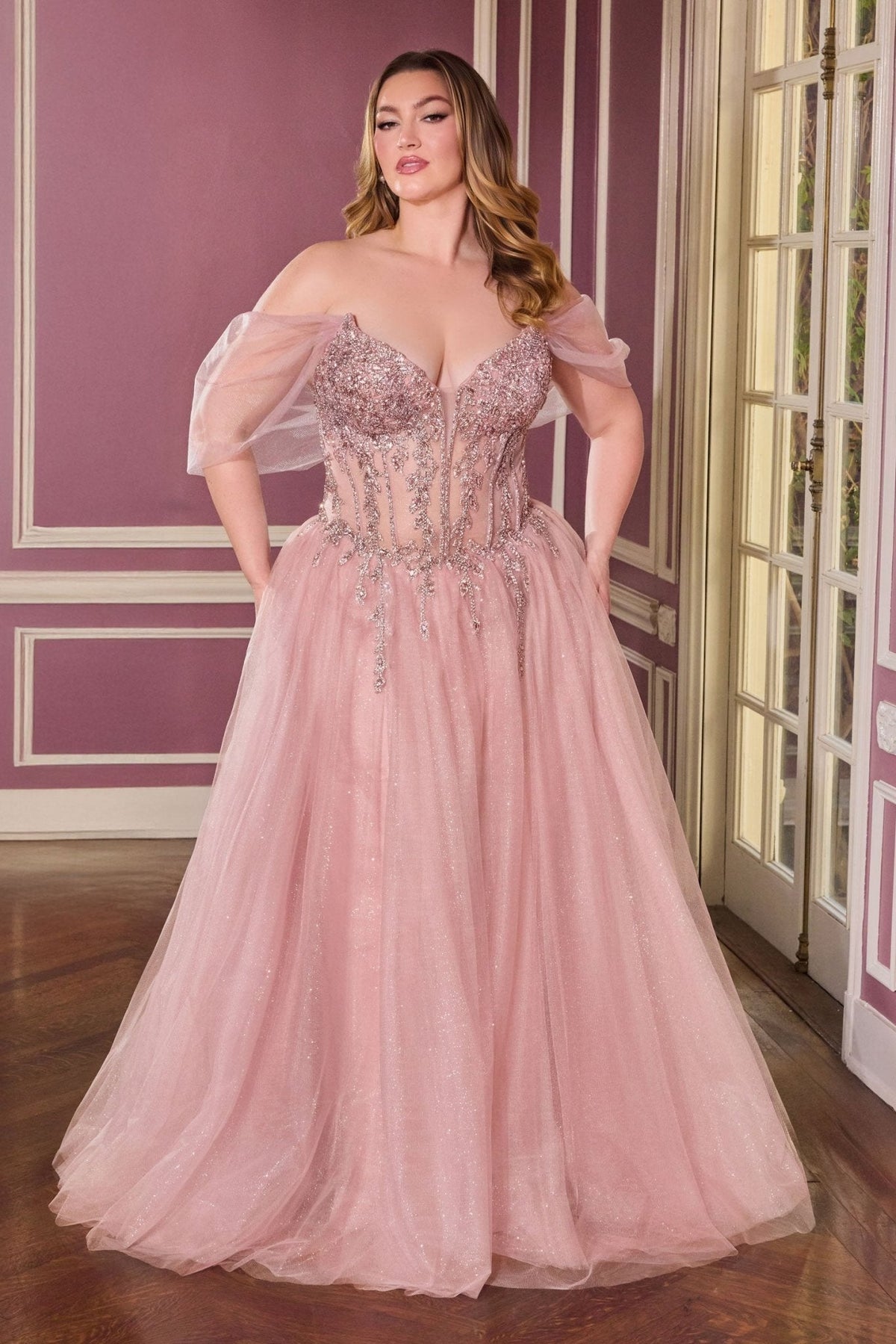 Channel Curve dress in Mauve