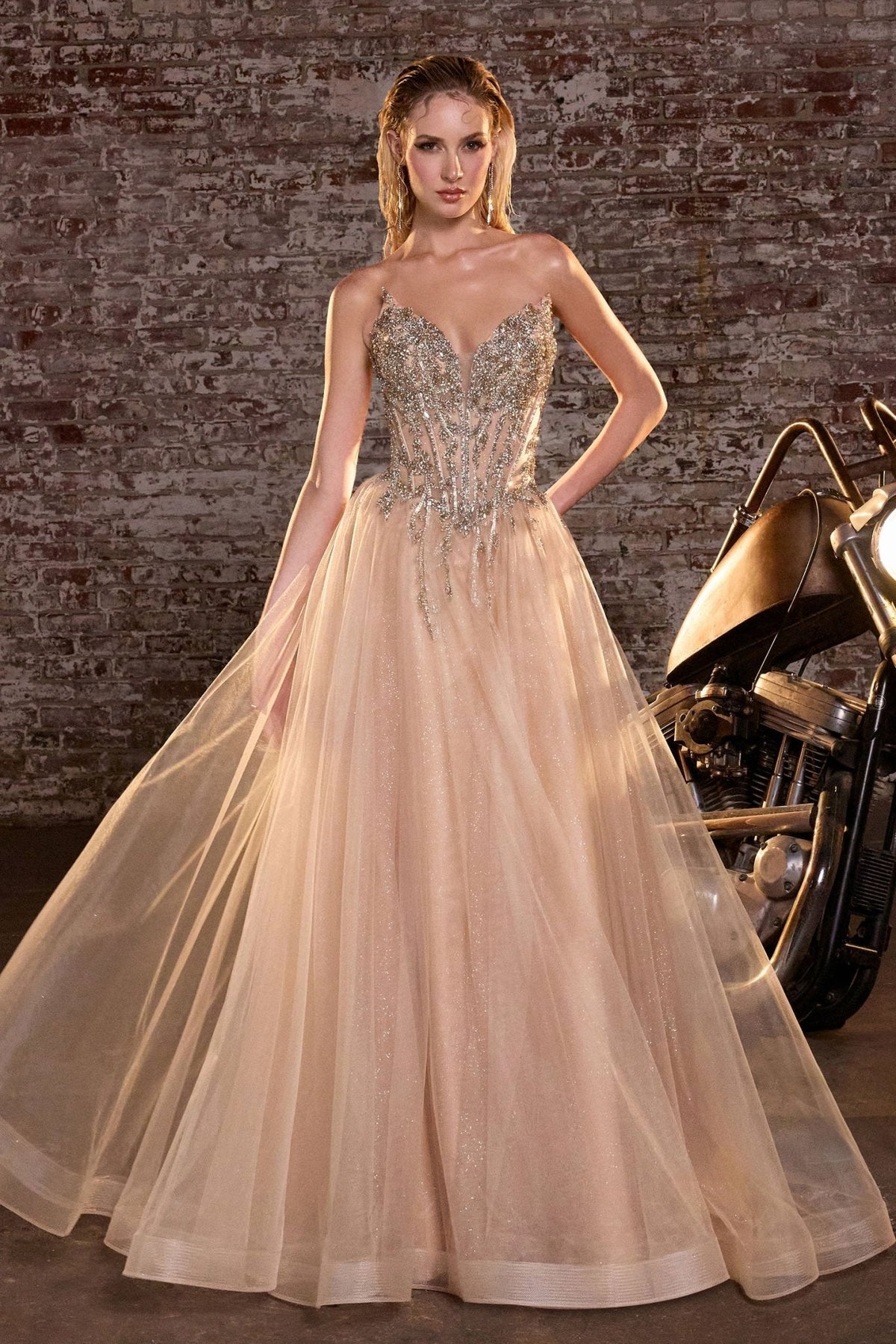 Channel dress in Gold