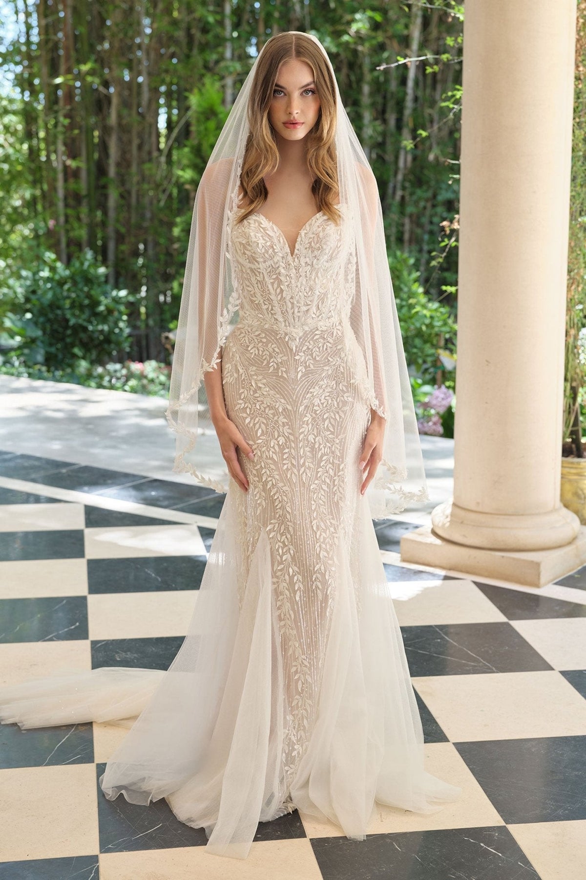 Endellion wedding dress in Off White-Nude, view 1