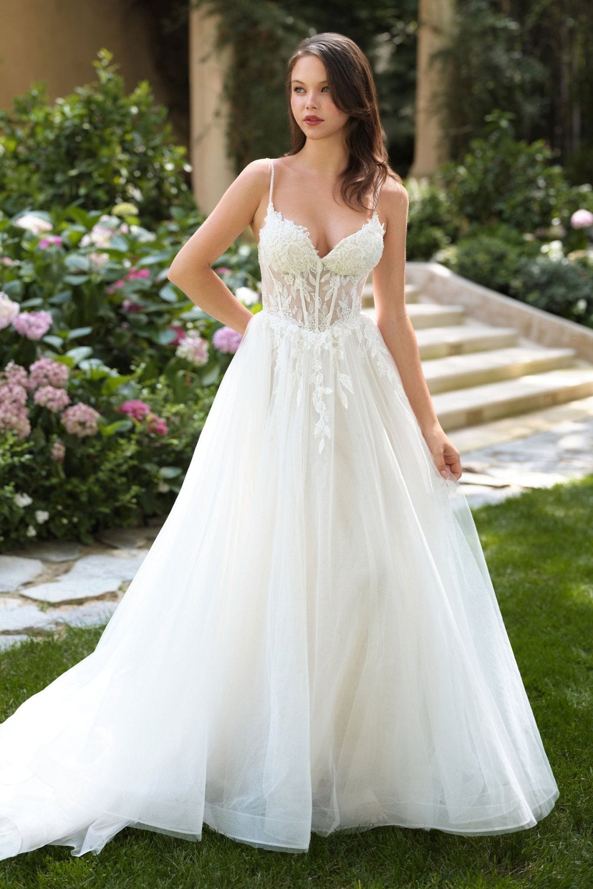 Fenella wedding dress in Off White, view 1