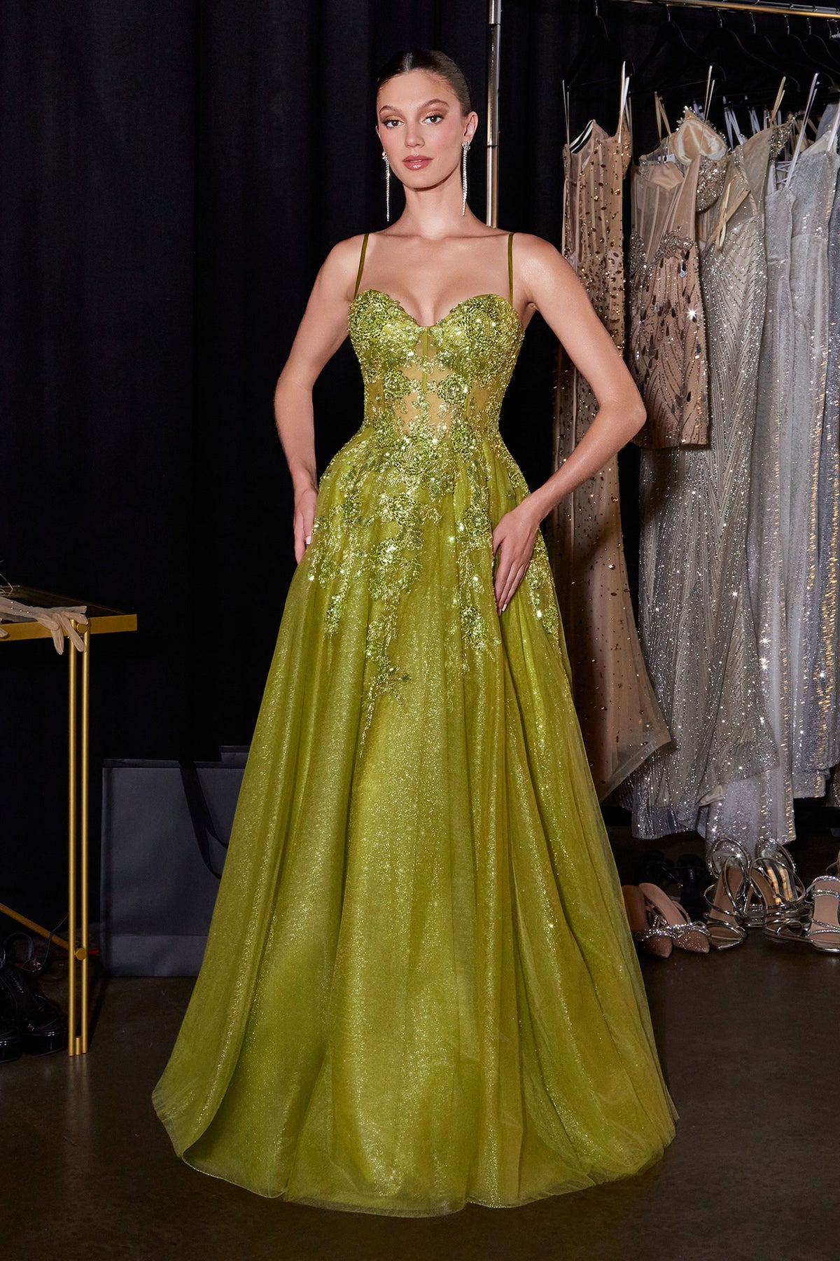 Giselle Olive formal gown