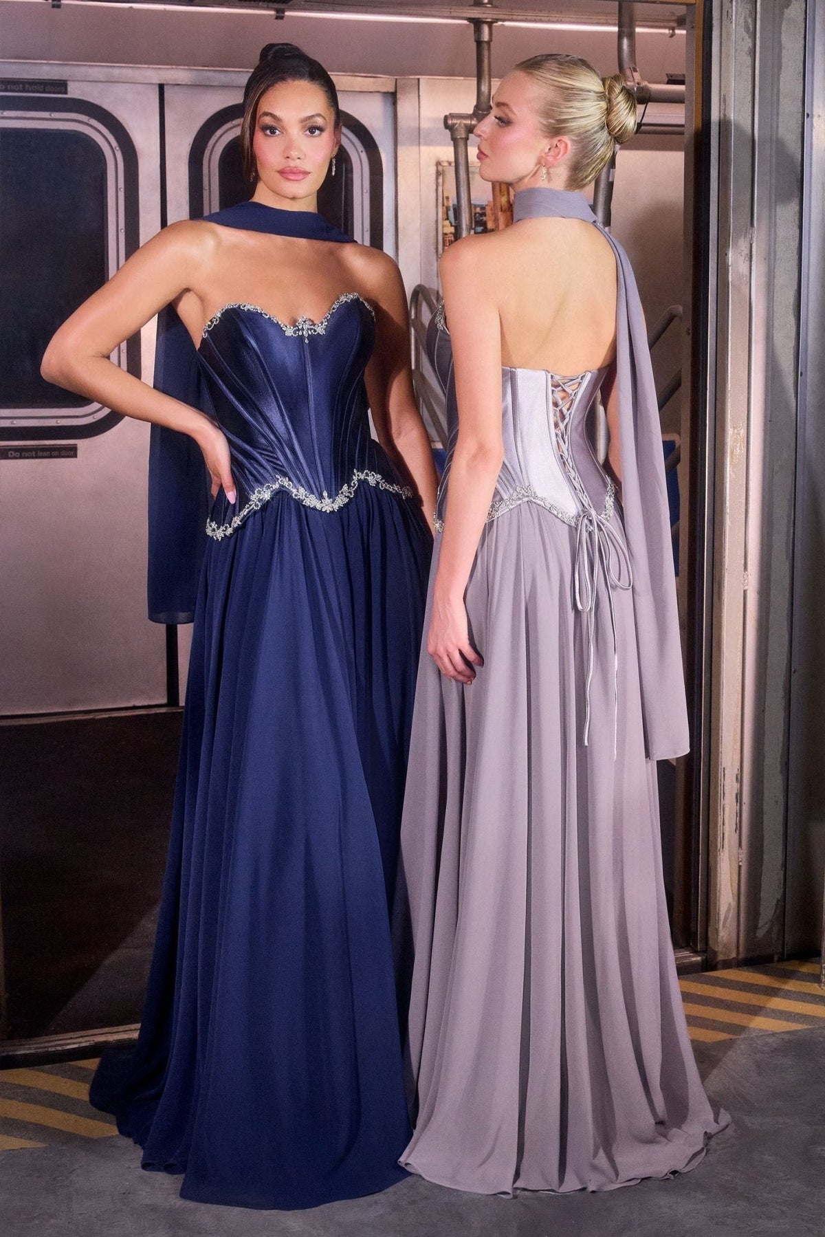 Langford dress shown with coordinating dresses — group view