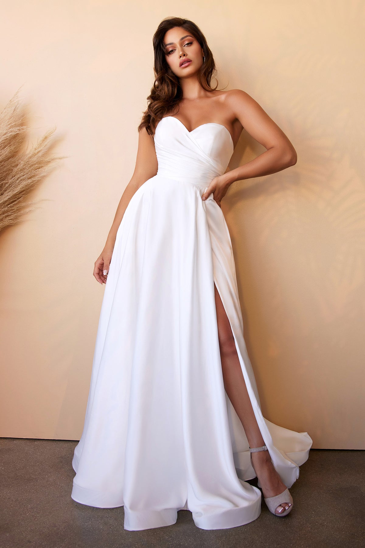 Lisbon dress in Off White — front view