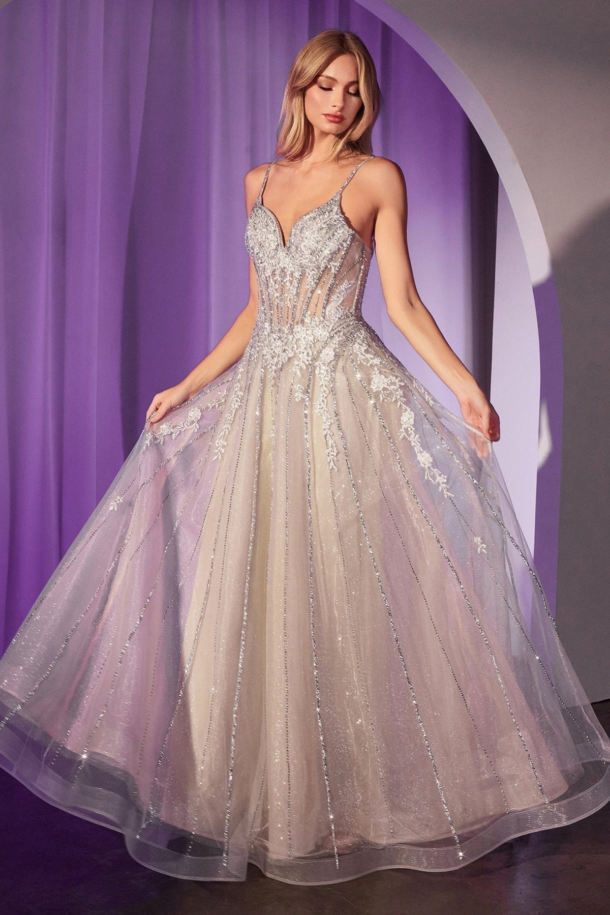 Minori dress in Silver