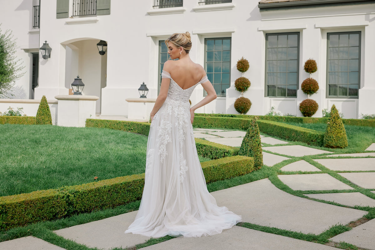 Odette wedding dress in White & Nude
