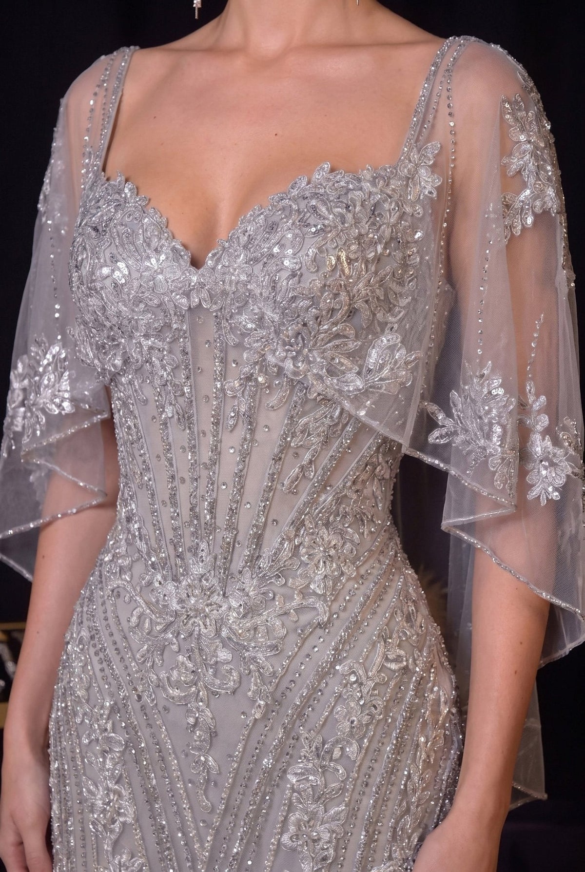 Reina in Silver — detail and styling view