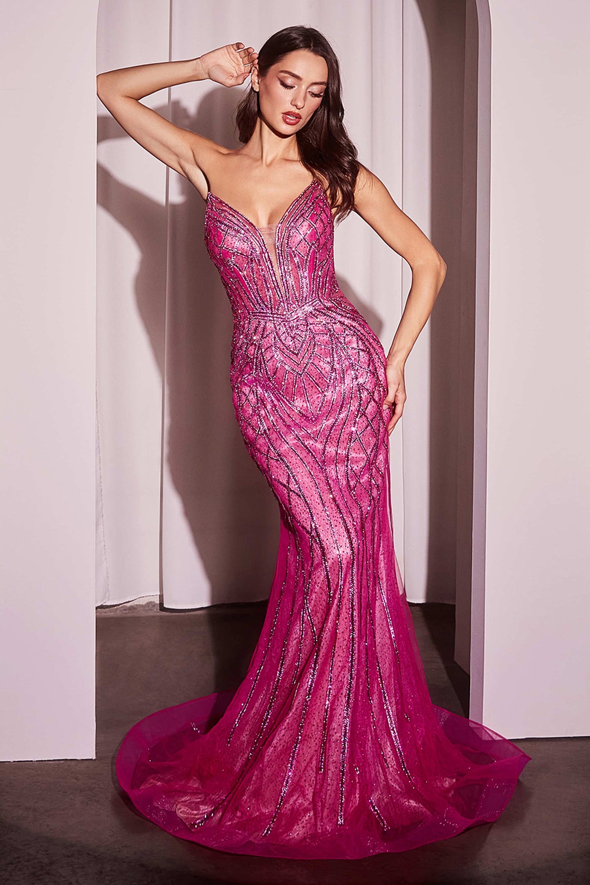 Satavanger dress in Fuchsia — front view