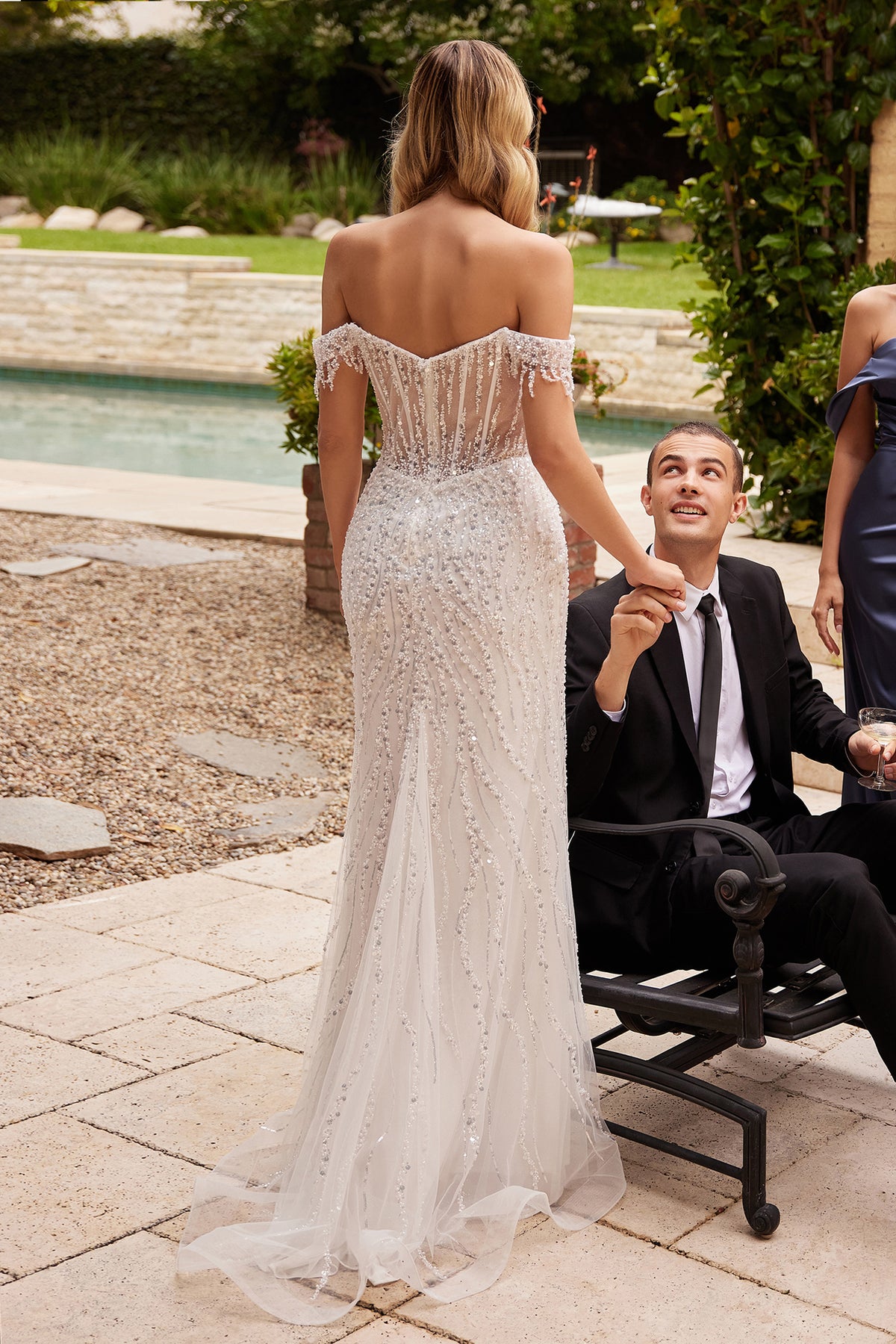Sophia Bridal dress in Off White — front view
