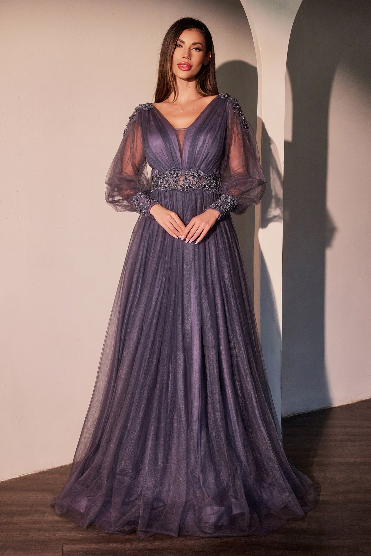 Starveil dress in Smoky Violet — front view