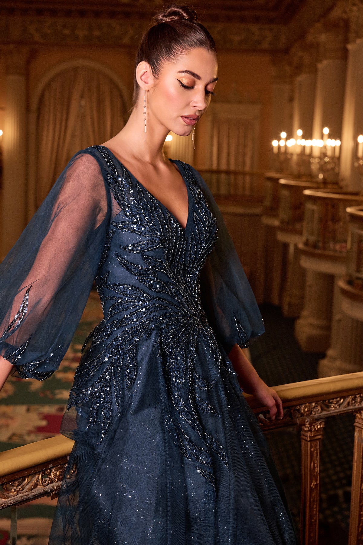 Starwyn dress in Navy — detail view