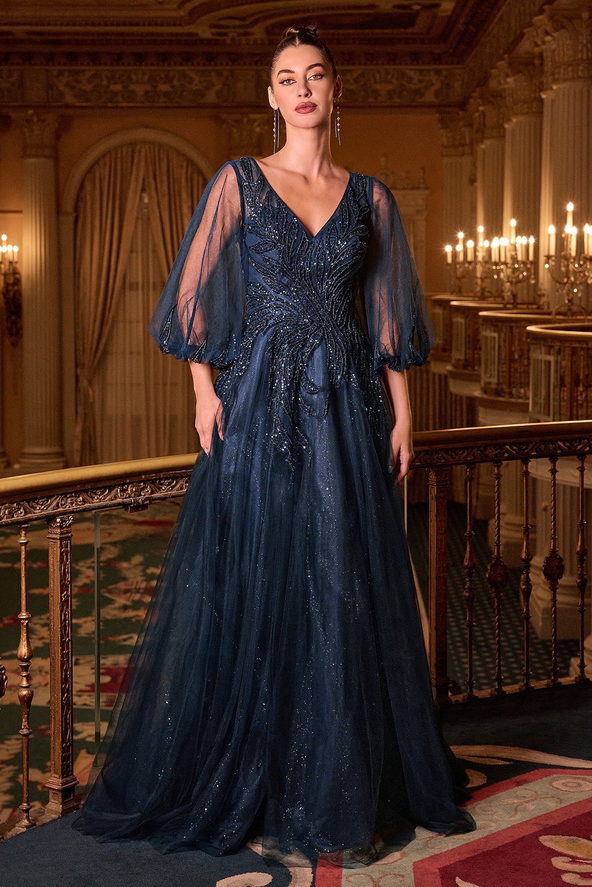 Starwyn dress in Navy — front view