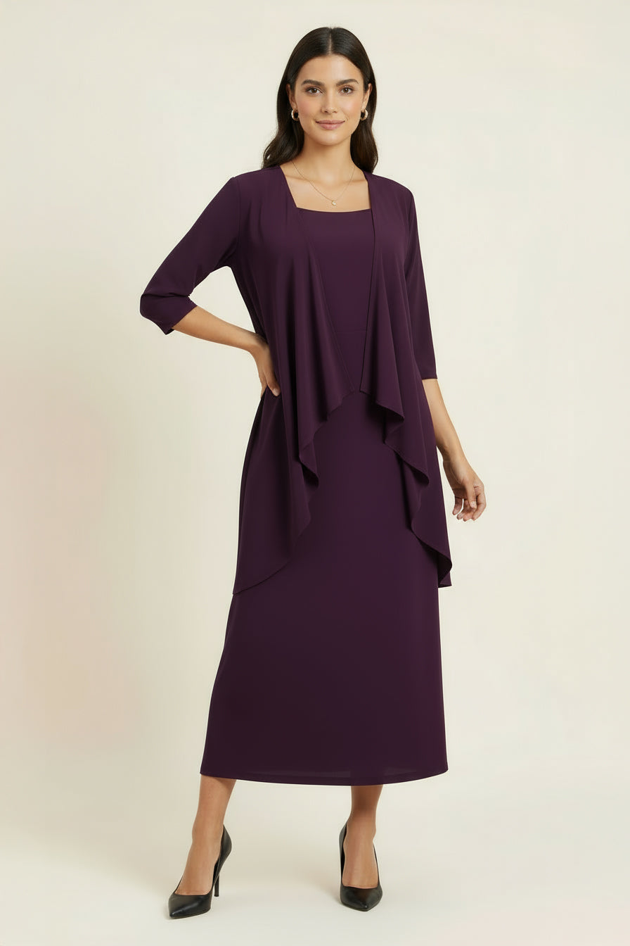 000T9 dress in Eggplant