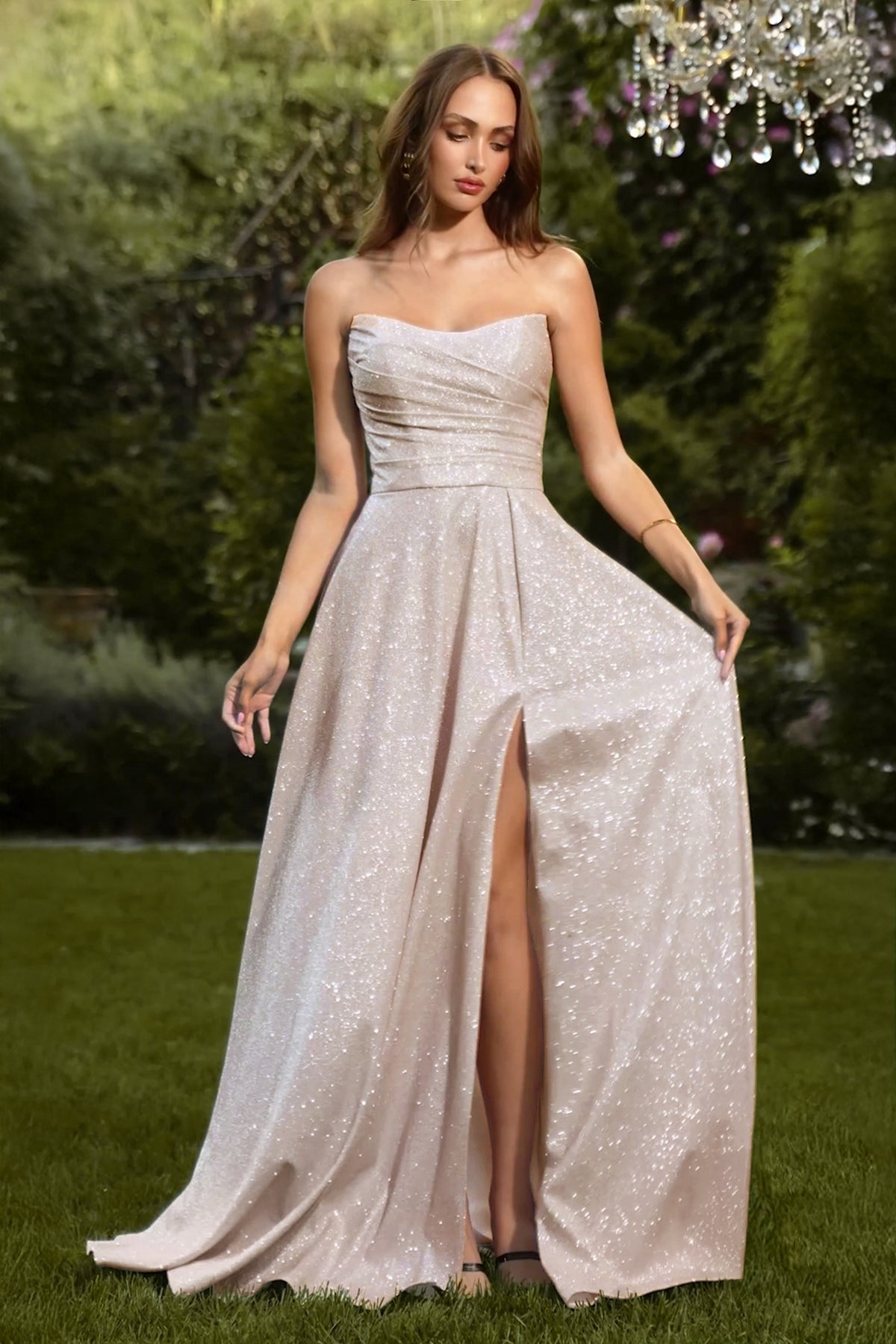 01T7 gown in Platinum