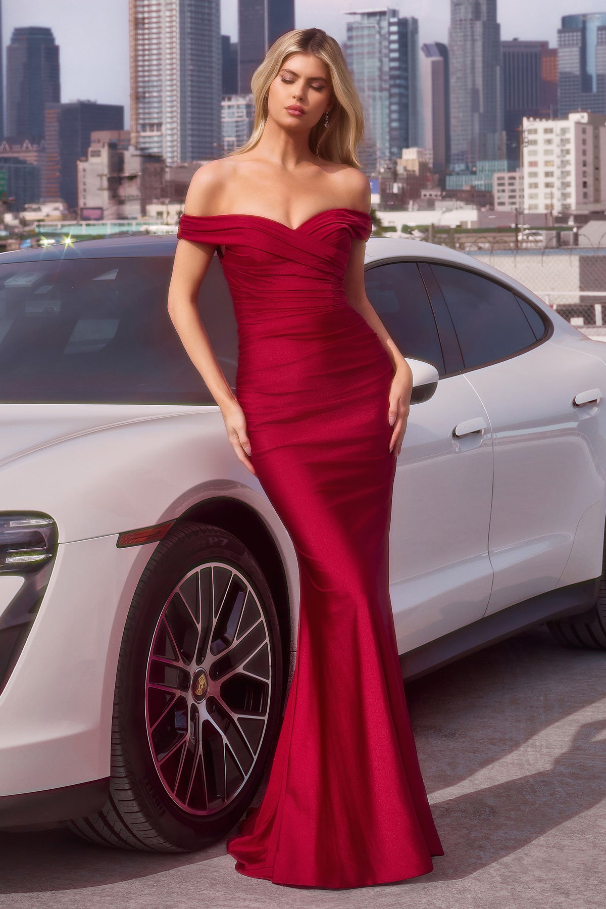 02T4 gown in Burgundy