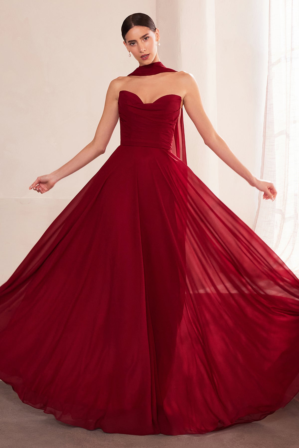03T7 dress in Burgundy