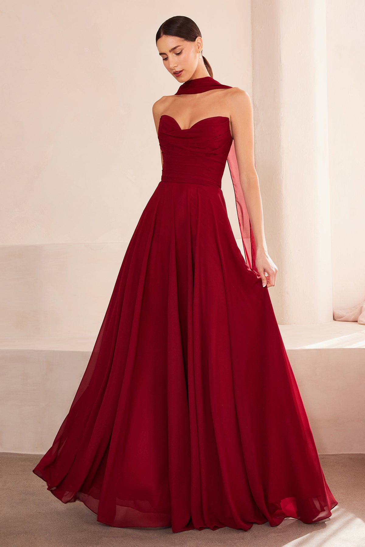 03T7 dress in Burgundy