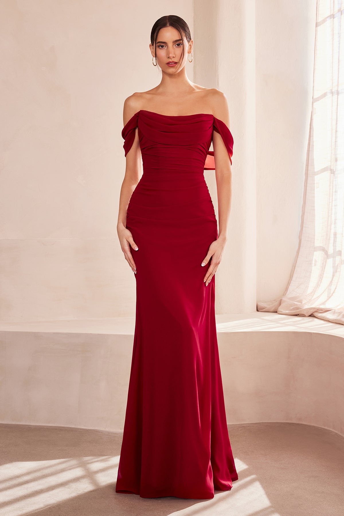05T7 dress in Burgundy