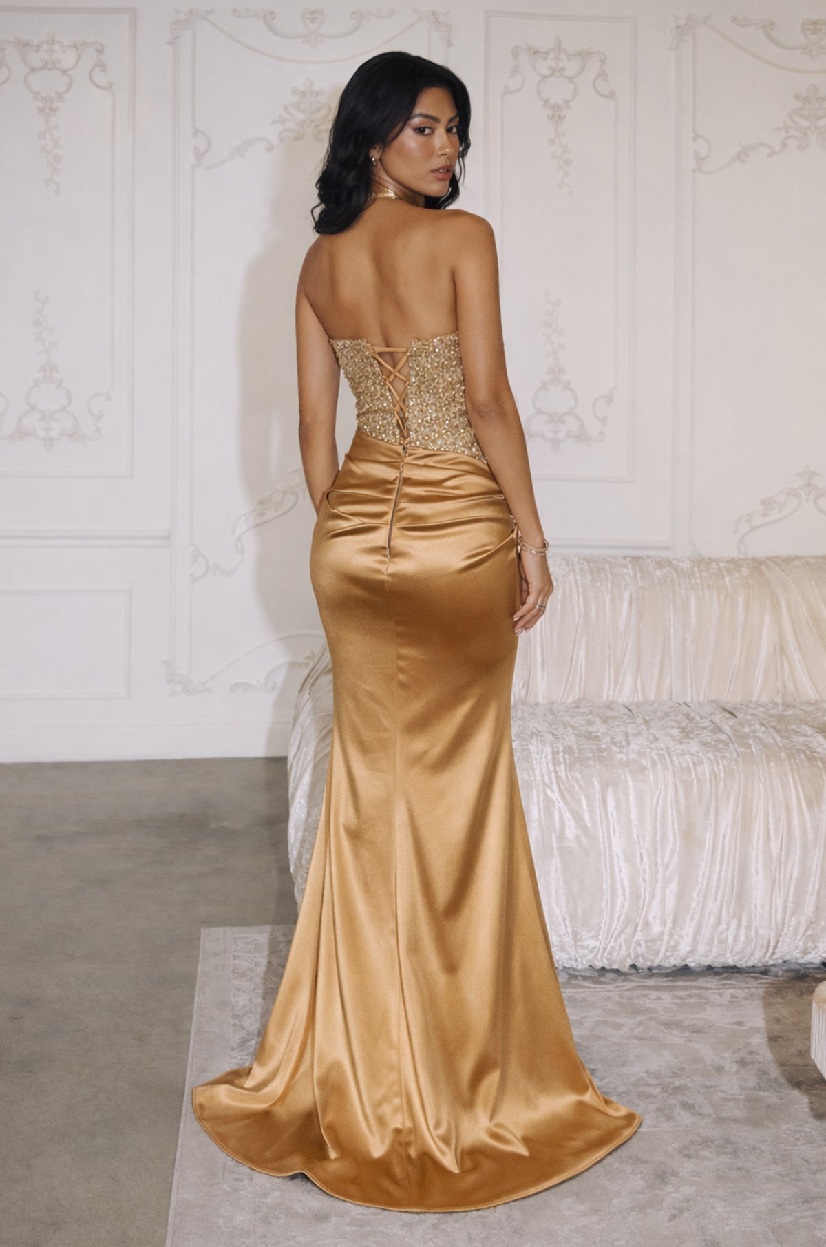 09T6 gown in Gold, view 3