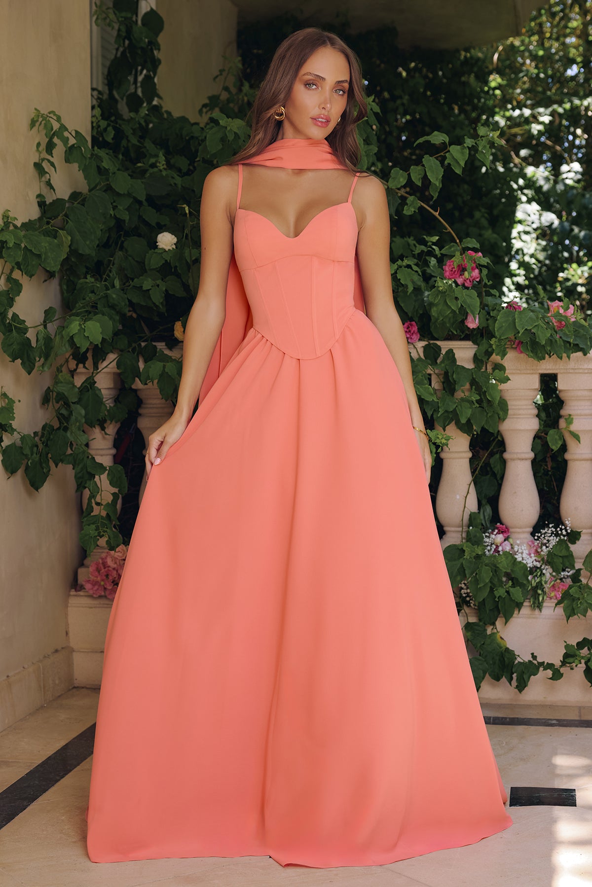 11T7 gown in Pastel Coral