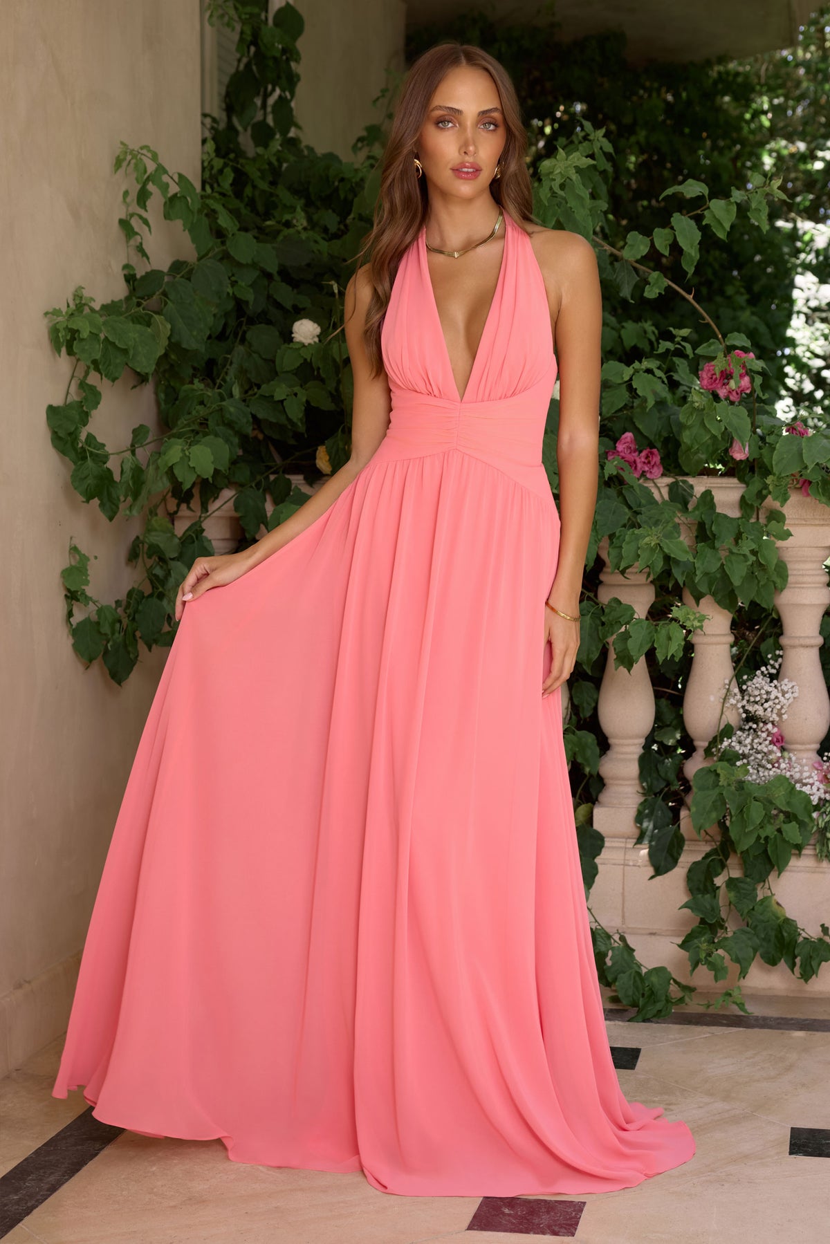 15T7 dress in Soft Coral