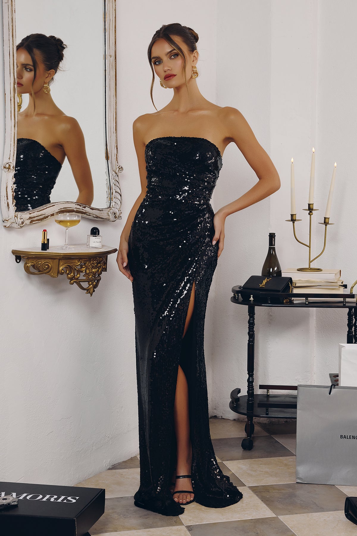 24T7 gown in Black
