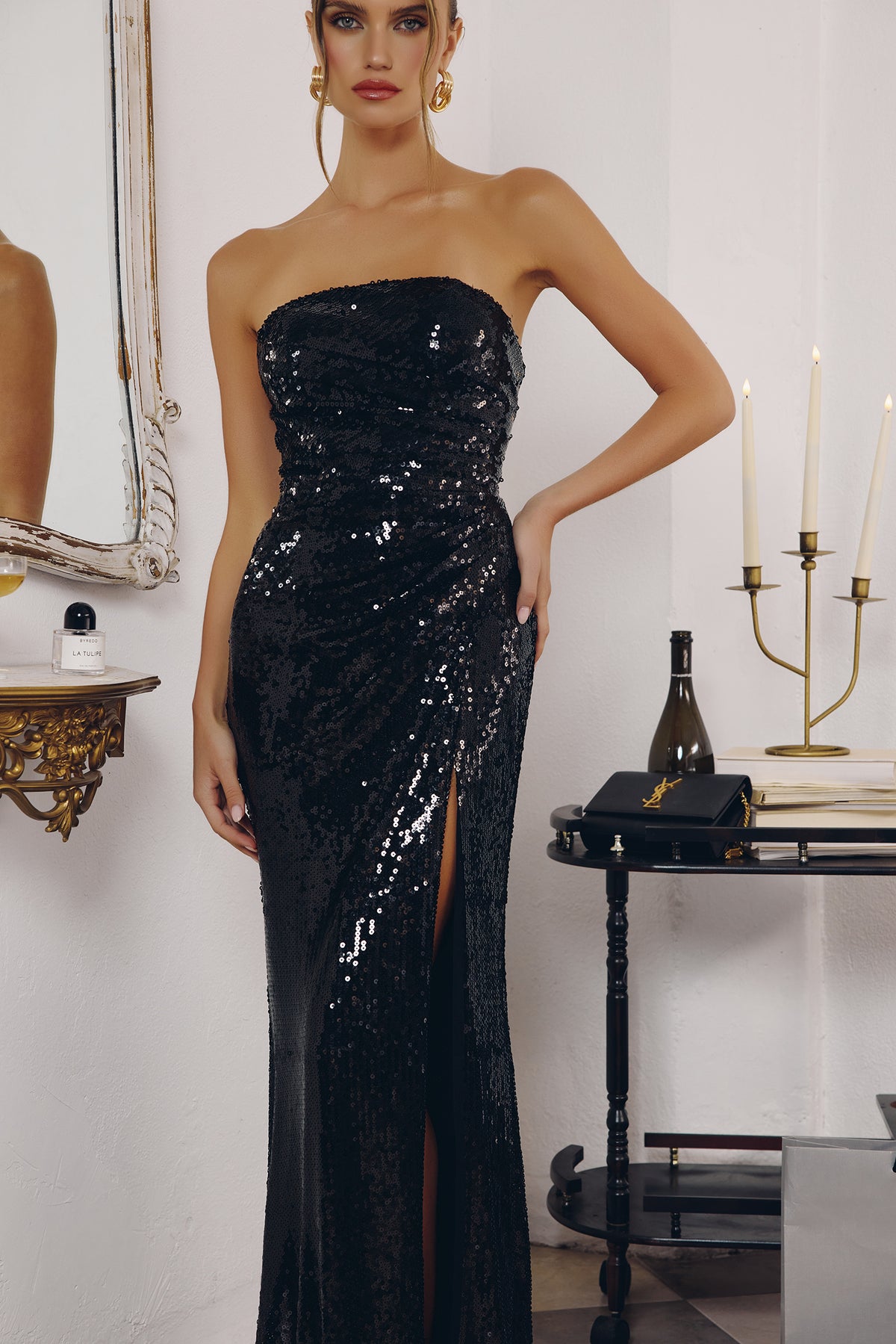 24T7 gown in Black