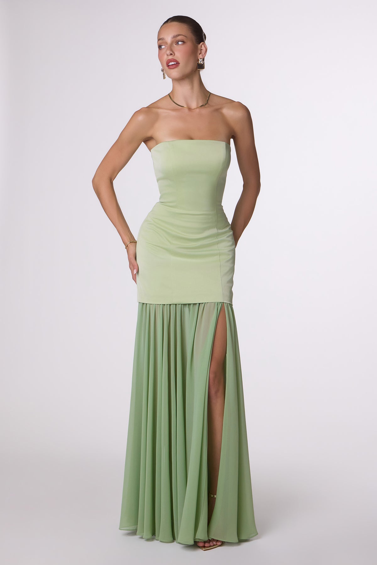 25T8 gown in Sage, view 1