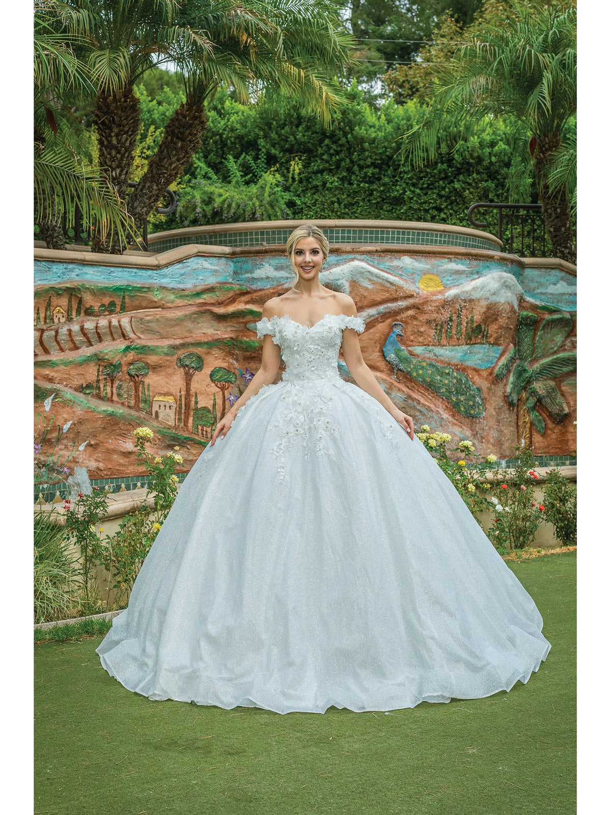 Dancing Queen 0213 wedding dress in off white, front view