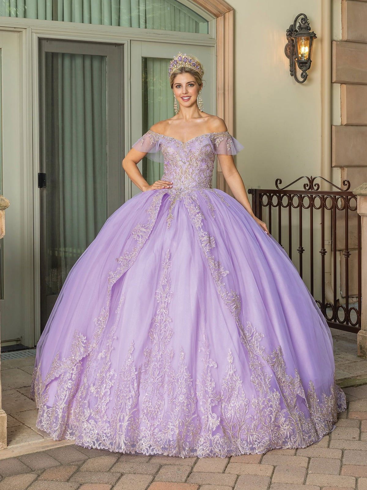 Dancing Queen 1615 quinceanera dress in lilac, additional view