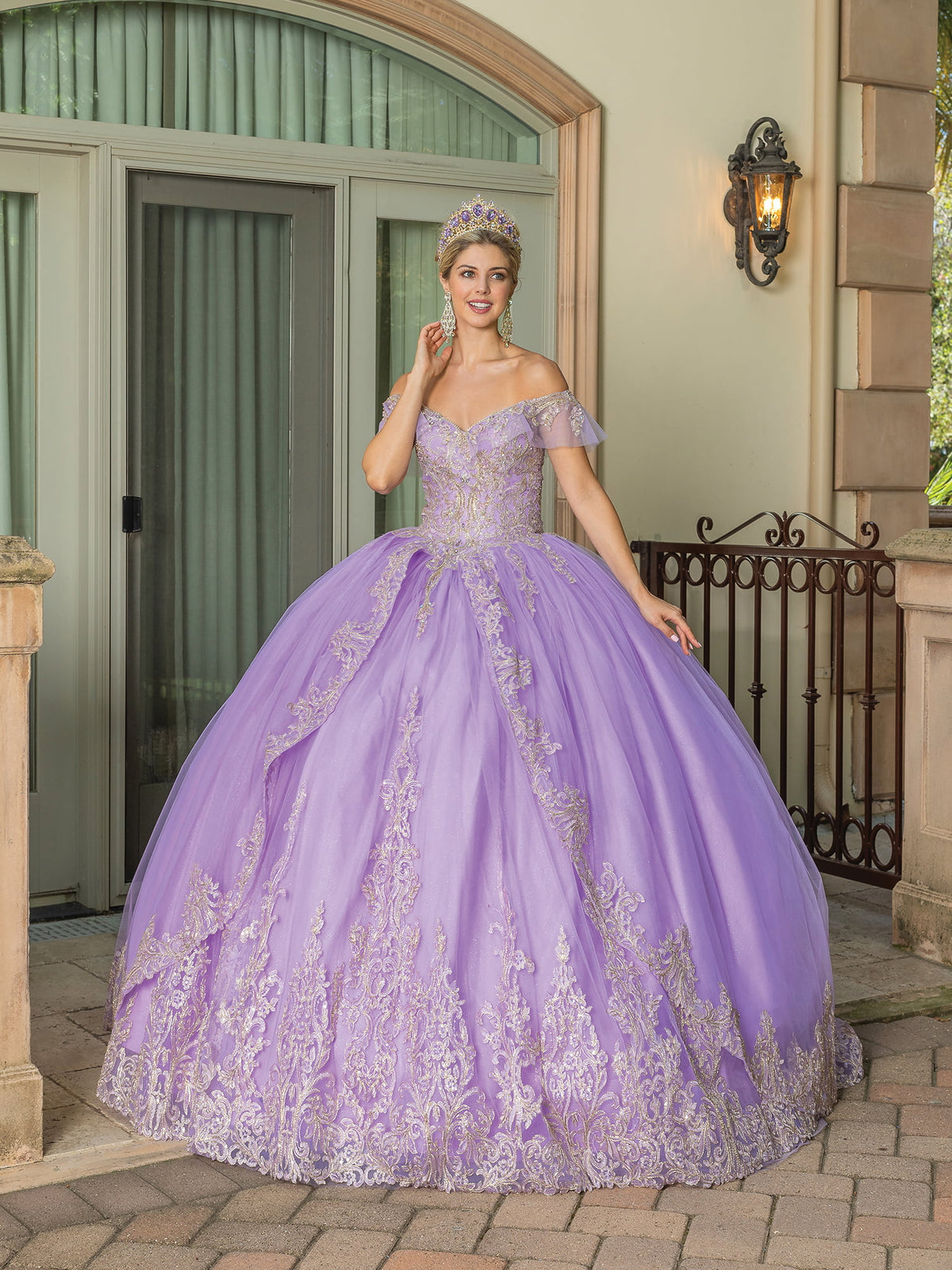 Dancing Queen 1615 quinceanera dress in lilac, additional view