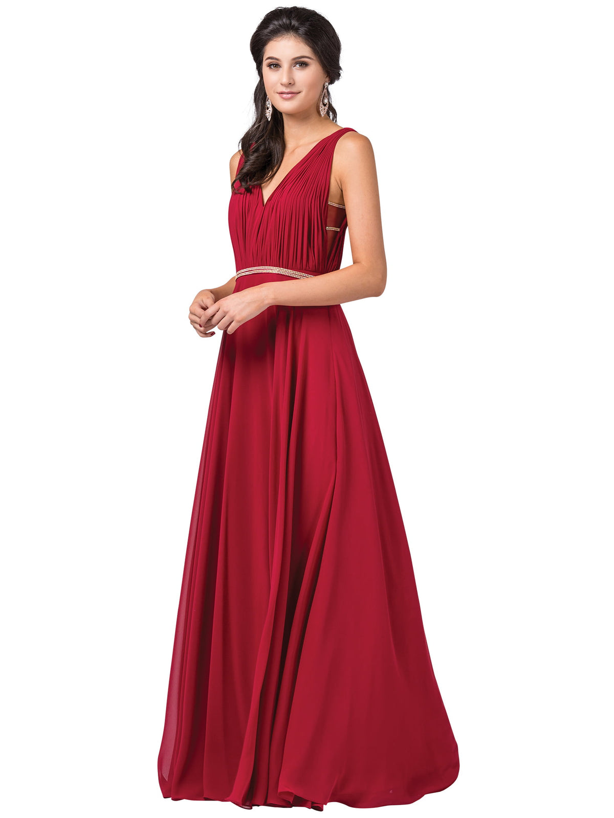 Dancing Queen 2588 prom dress in burgundy, additional view