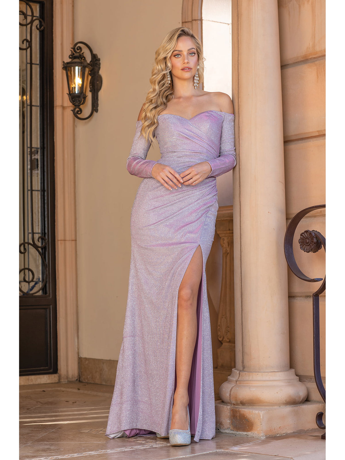 Dancing Queen 4298 prom dress in magenta, front view