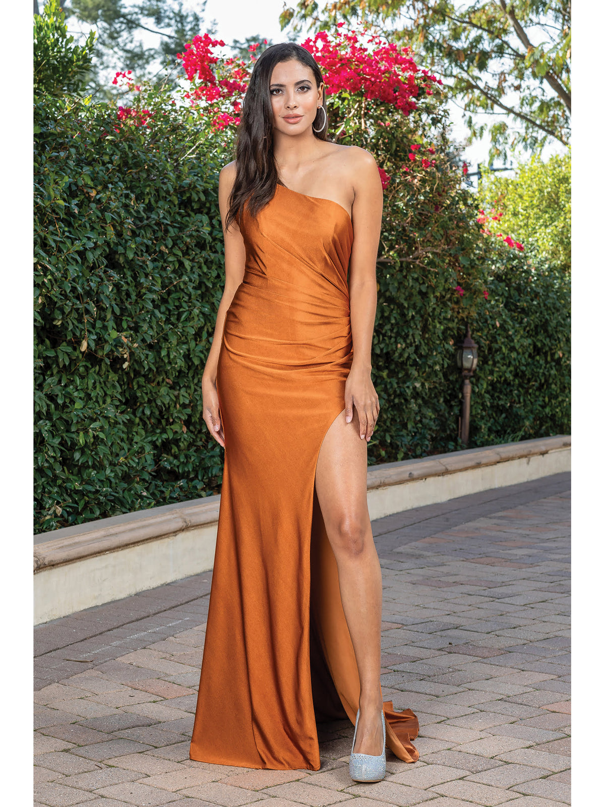 Dancing Queen 4299 prom dress in sienna, front view