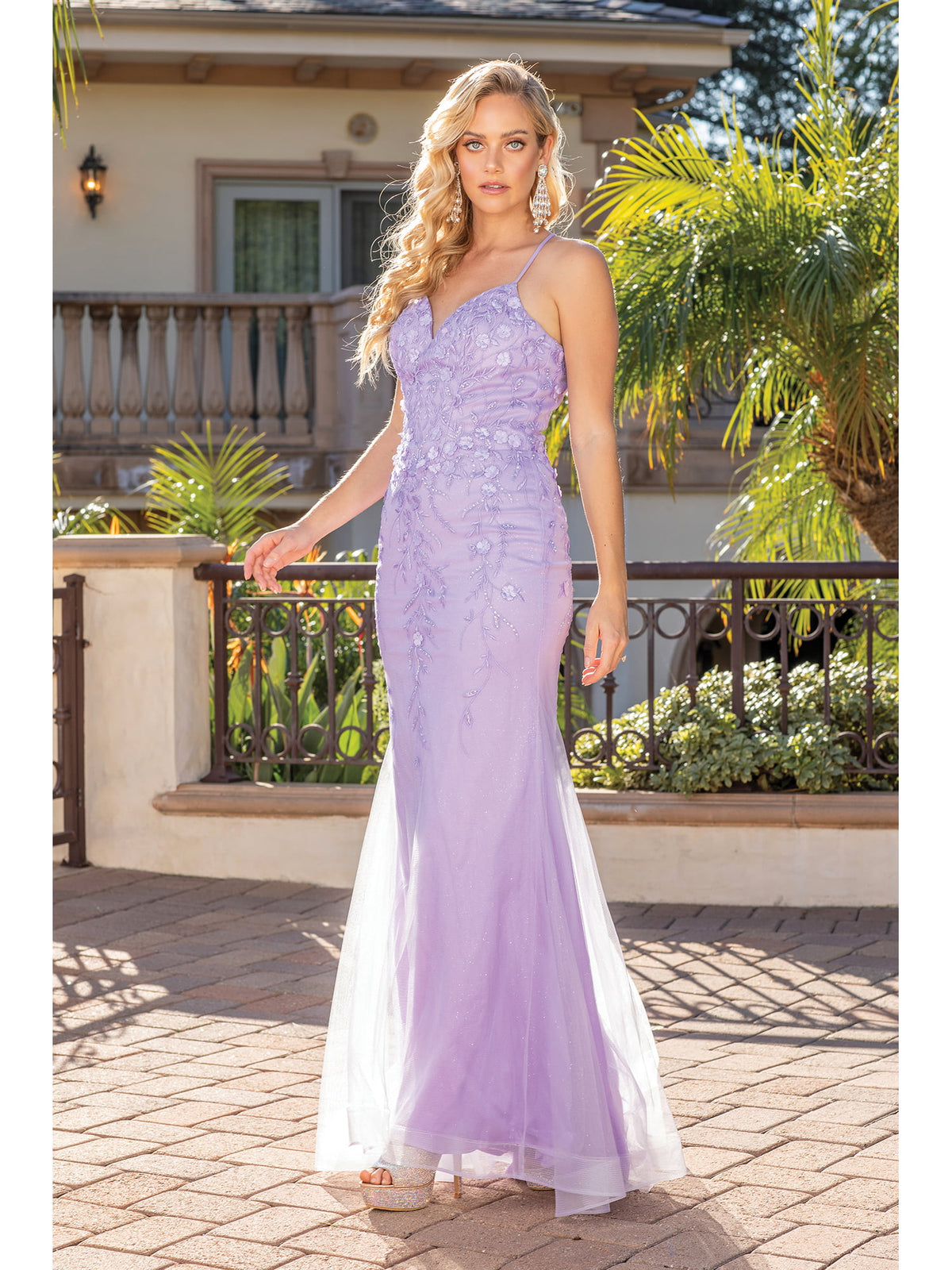 Dancing Queen 4308 prom dress in lilac, additional view