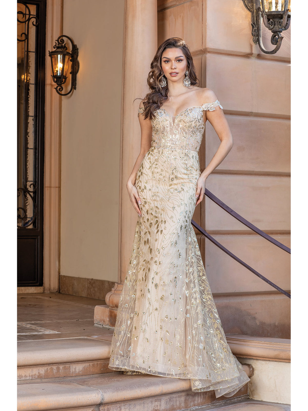 Dancing Queen 4343 prom dress in gold, additional view