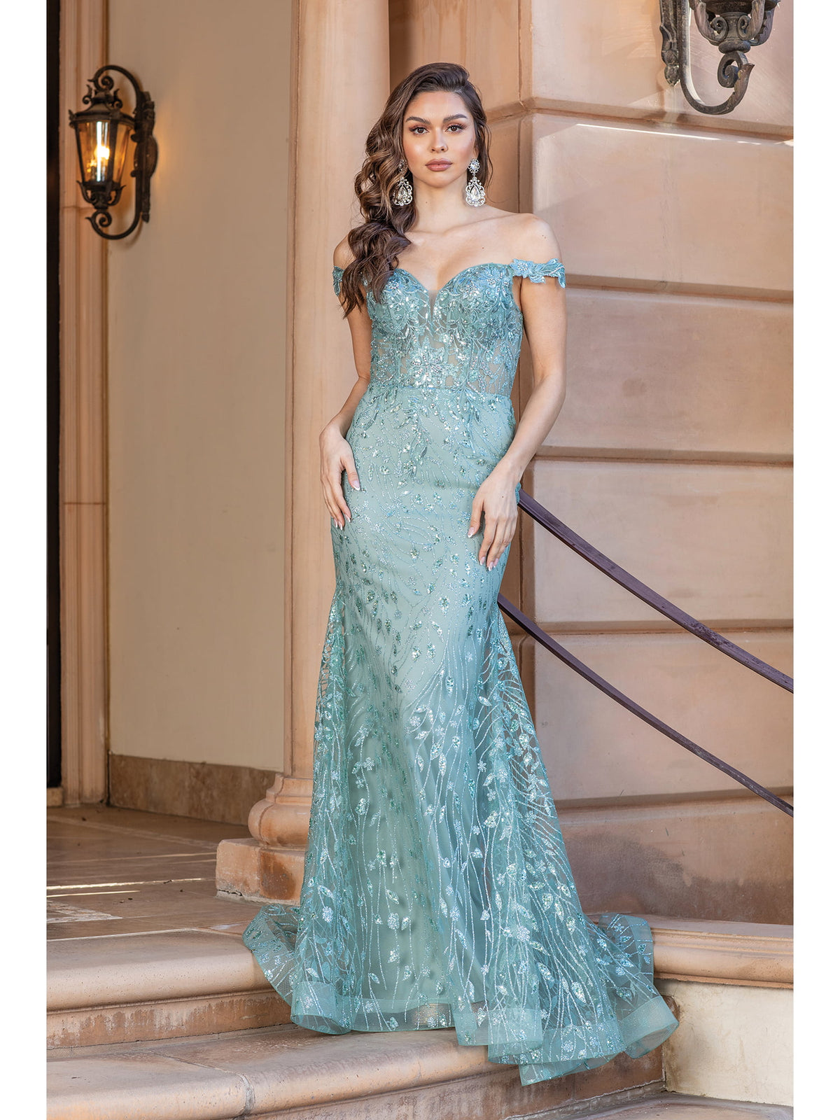 Dancing Queen 4343 prom dress in sage, additional view