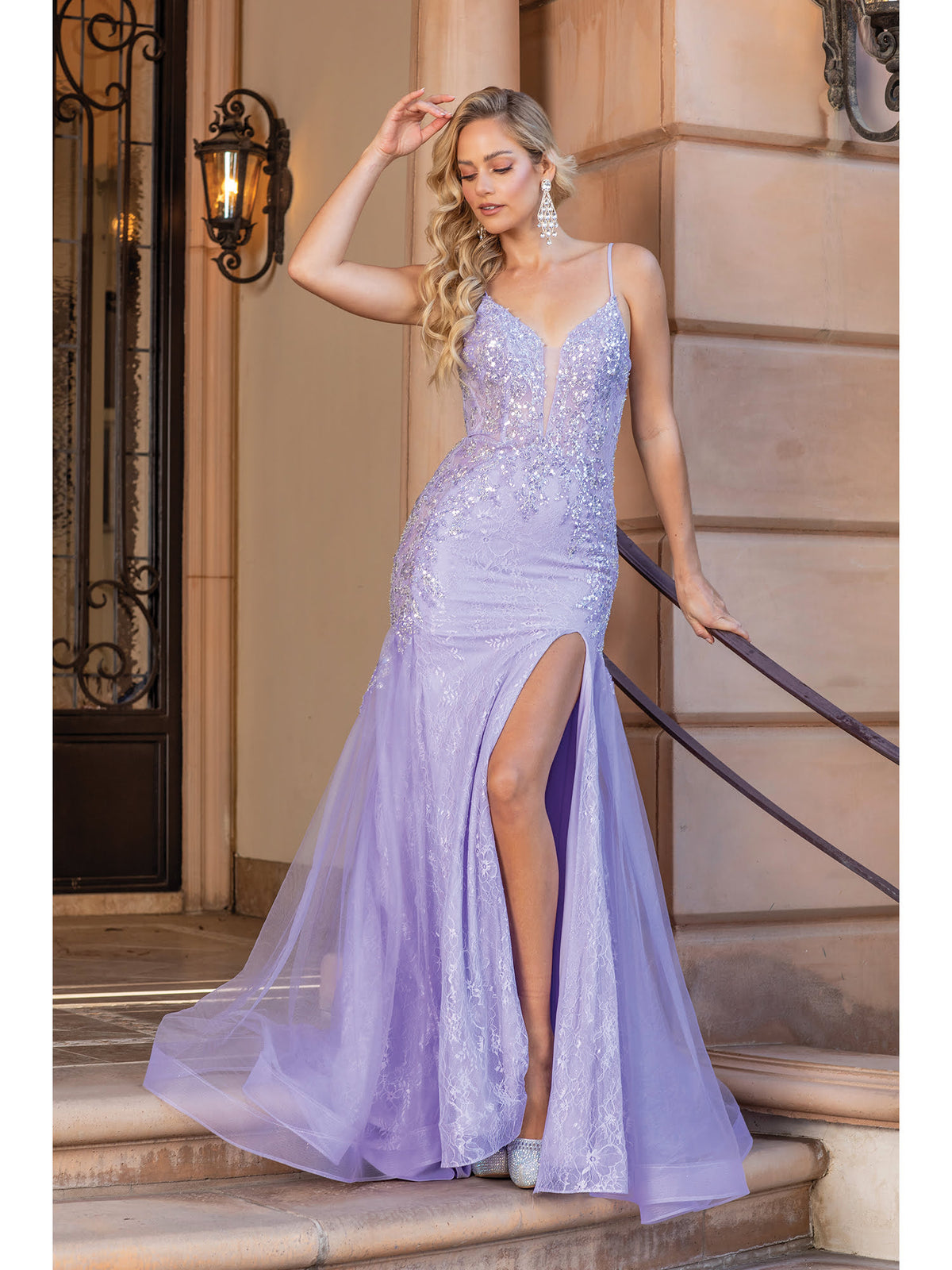 Dancing Queen 4352 prom dress in lilac, additional view