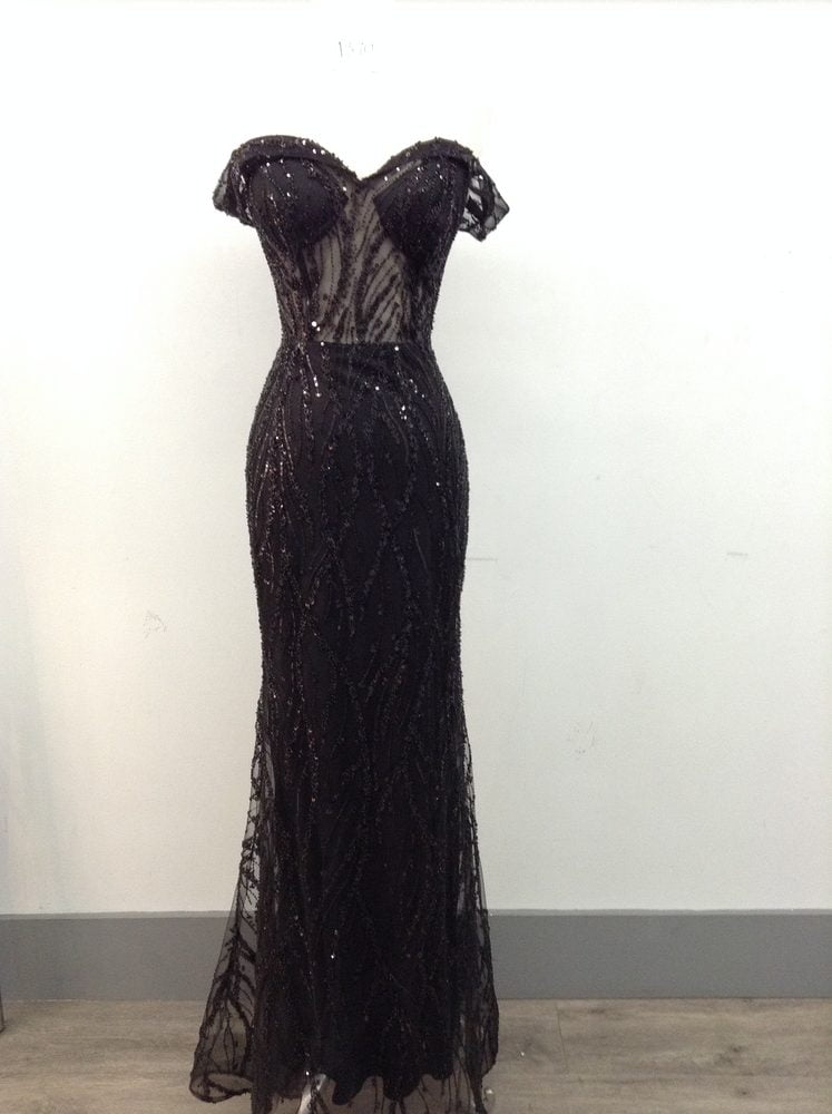 Dancing Queen 4370 prom dress in black, additional view