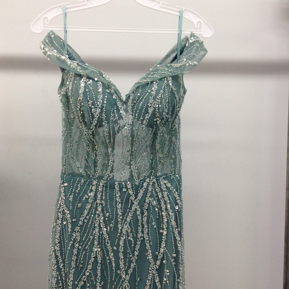 Dancing Queen 4370 prom dress in sage, additional view