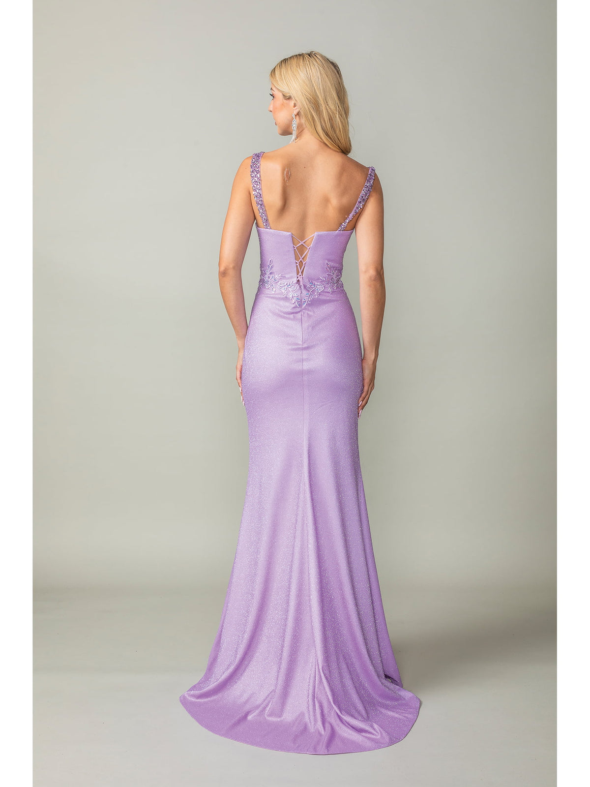 Dancing Queen 4400 prom dress in lilac, back view