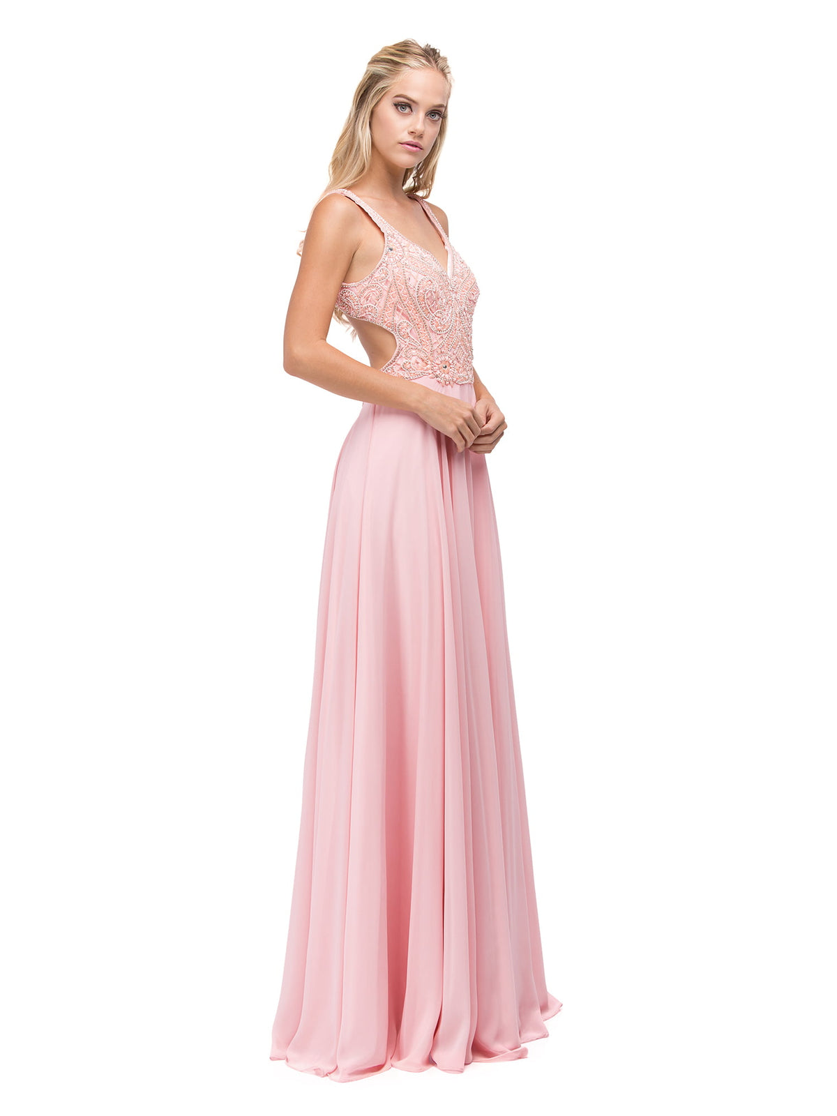 Dancing Queen 9743 prom dress in blush, additional view