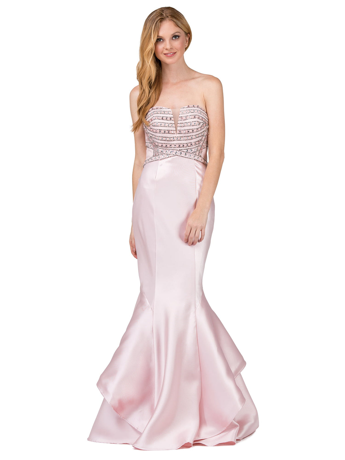 Dancing Queen 9917 prom dress in blush, additional view