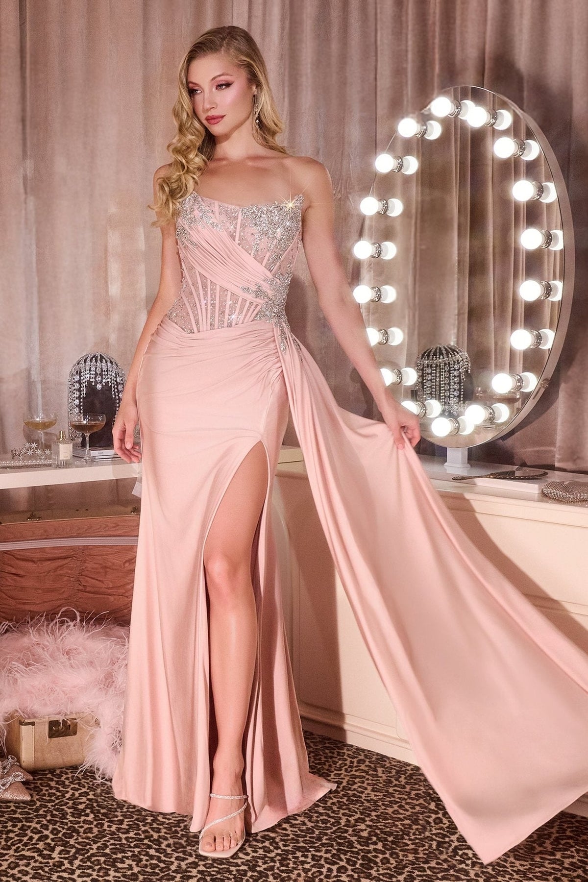 Aldana dress in Dusty Rose